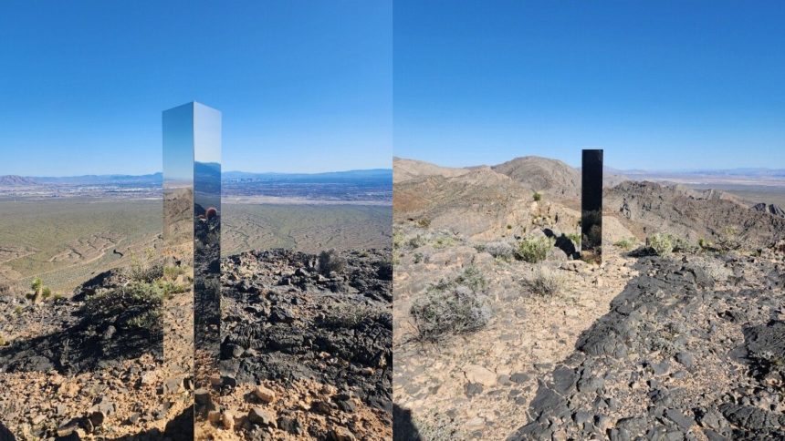 objeto-misterioso-aparece-em-montanha-perto-de-las-vegas:-‘como-isso-foi-parar-la-em-cima?’,-quer-saber-policia