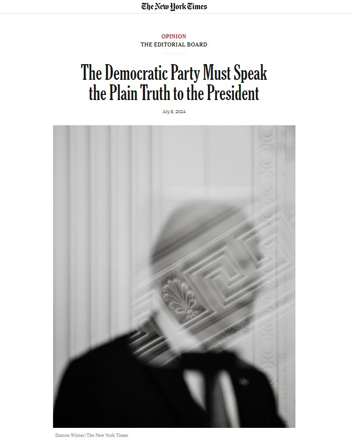 biden-esta-‘passando-vergonha’,-‘parece-inapto’-e-deve-desistir-para-manter-chance-dos-democratas-a-casa-branca,-diz-‘the-new-york-times’-em-novo-editorial