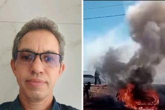 video-mostra-momento-que-caminhonete-atinge-carro-em-quebra-molas;-empresario-morreu-carbonizado