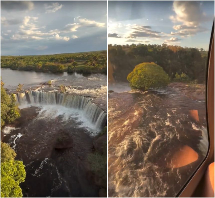 cantor-juliano,-da-dupla-com-henrique,-faz-sobrevoo-de-helicoptero-e-curte-fim-de-semana-com-amigos-na-cachoeira-da-velha