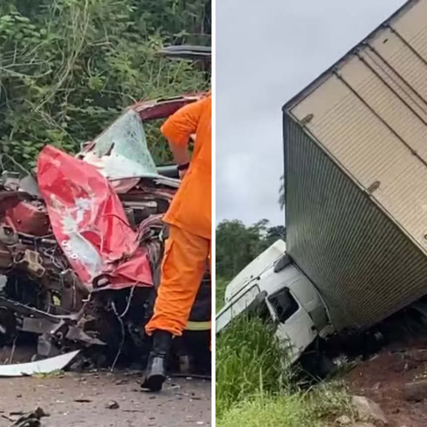 acidente-que-matou-policial-penal,-mae-e-avo-aconteceu-durante-tentativa-de-ultrapassagem,-diz-motorista-de-caminhao