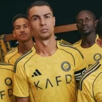 cristiano-ronaldo-e-elenco-do-al-nassr-exibem-nova-camisa-2025/2026;-veja