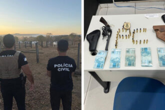 operacao-boi-valente:-policia-civil-deflagra-operacao-em-fazenda-e-apreende-arma-de-fogo-e-dinheiro-em-investigacao-sobre-furto-de-gado-em-porto-nacional