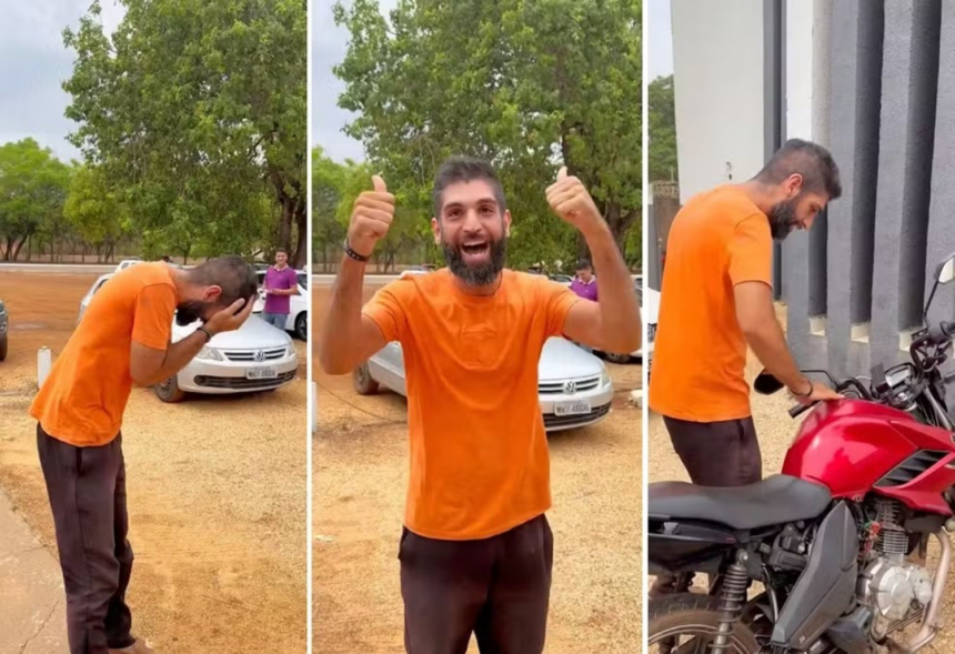 alegria-de-motoboy-ao-conseguir-recuperar-moto-furtada-viraliza-nas-redes-sociais:-‘bem-de-trabalho-e-de-sustento-honesto’
