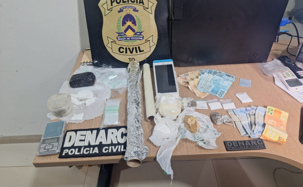 em-araguaina,-policia-civil-prende-casal-por-trafico-e-apreende-grande-quantidade-de-entorpecentes