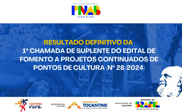 governo-do-tocantins-divulga-resultado-da-1a-chamada-de-suplente-do-edital-de-fomento-a-projetos-continuados-de-pontos-de-cultura
