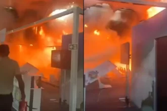 incendio-atinge-pavilhao-da-cop30-em-belem-e-area-e-evacuada-sem-feridos