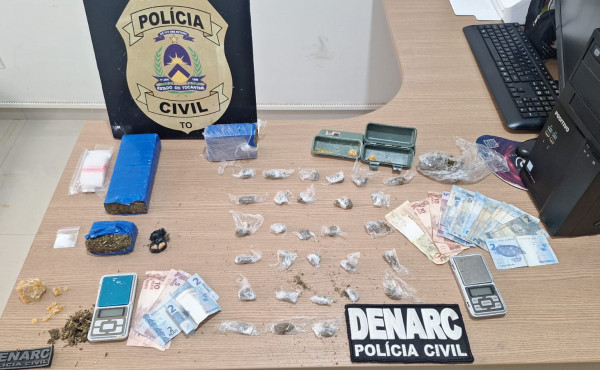 em-araguaina,-policia-civil-prende-quatro-pessoas-por-trafico-de-drogas-e-apreende-varias-porcoes-de-substancias-entorpecentes