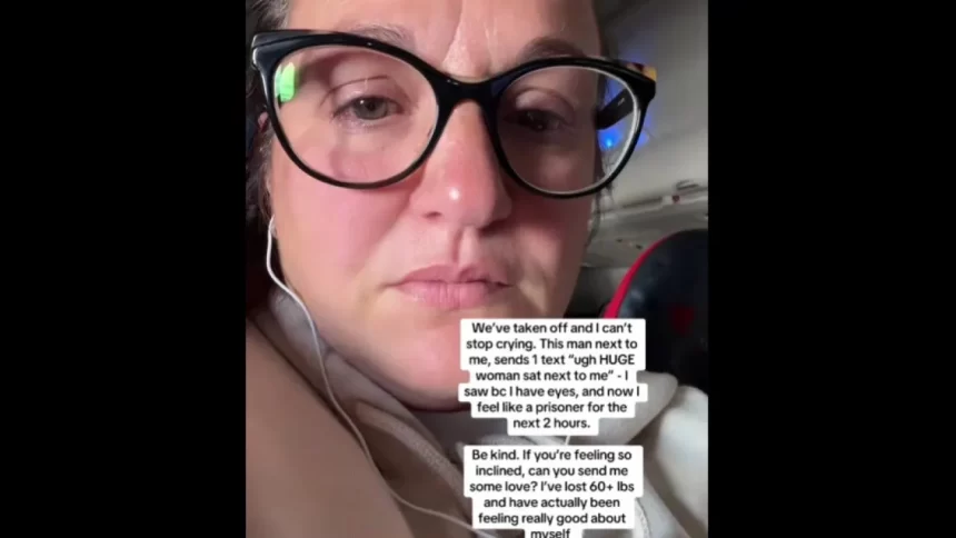 mulher-chora-em-voo-apos-passageiro-enviar-mensagem-cruel-sobre-ela