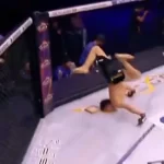 lutador-cai-de-cara-no-chao-ao-comemorar-vitoria-com-mortal;-video