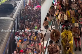 bloco-embarca-no-trem-da-central-ate-caxias-e-antecipa-o-carnaval-na-cidade-da-baixada