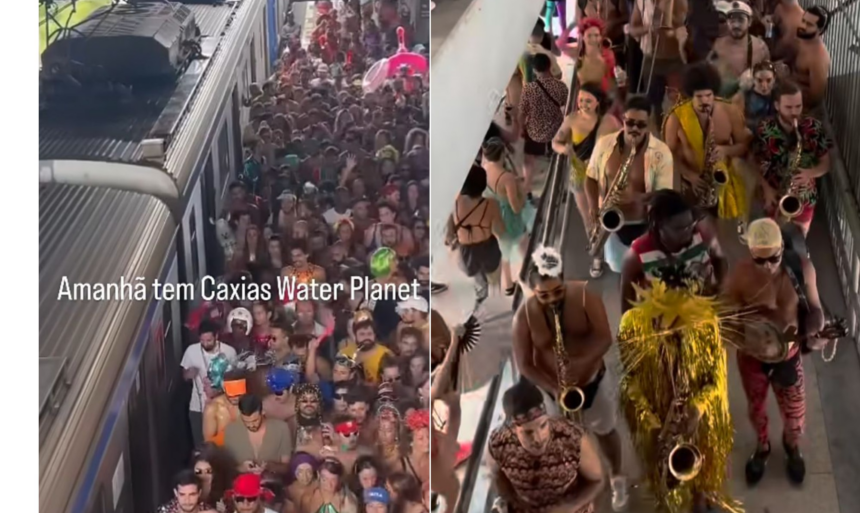 bloco-embarca-no-trem-da-central-ate-caxias-e-antecipa-o-carnaval-na-cidade-da-baixada