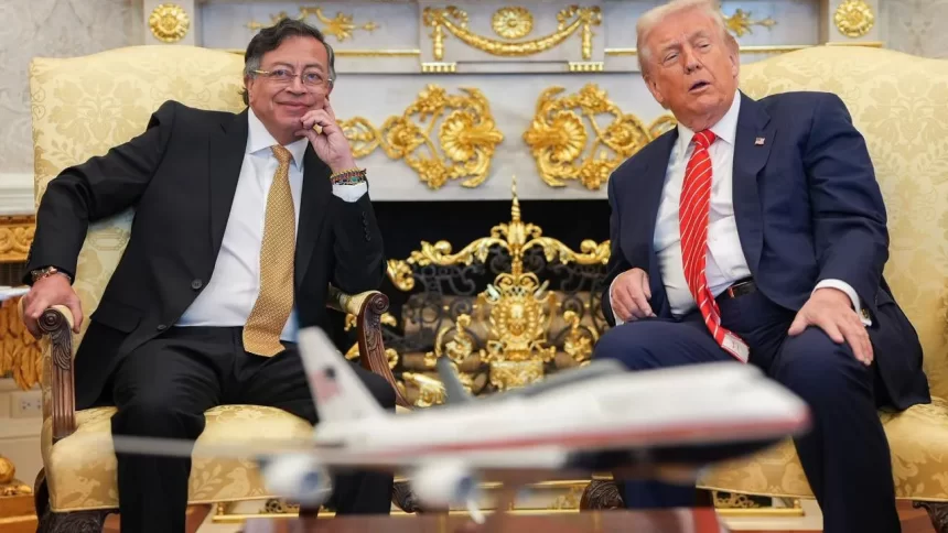 apos-criticas-e-ameacas,-encontro-entre-petro-e-trump-na-casa-branca-dura-mais-de-2-horas