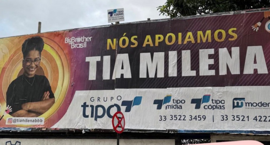 milena-ganha-homenagem-feita-em-outdoors-em-sua-cidade-natal,-com-torcida-para-o-‘bbb-26’