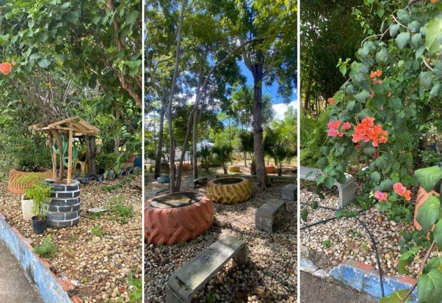 iniciativa-sustentavel:-pracas-e-enfeites-feitos-com-reciclaveis-atraem-olhares-em-cidade-no-tocantins