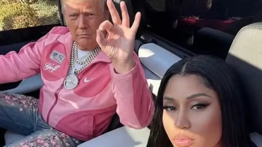 donald-trump-se-veste-como-nicki-minaj-em-fotografia-de-ia-publicada-pela-cantora