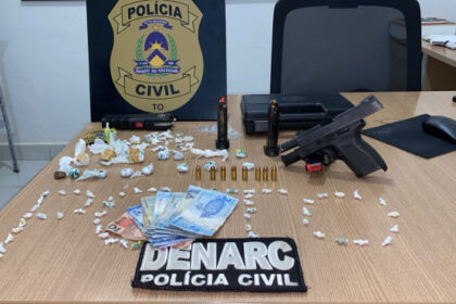 em-araguaina,-policia-civil-prende-casal-do-trafico,-apreende-entorpecentes-e-uma-pistola-municiada-
-–-ssp-to