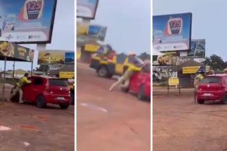 motorista-arrasta-agente-de-transito-com-carro-durante-abordagem;-assista