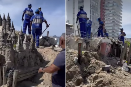 tradicional-castelo-de-areia-da-praia-da-barra,-marca-do-bairro-ha-30-anos,-e-demolido-pela-seop