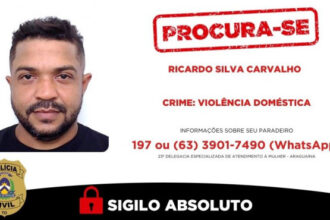 policia-civil-procura-foragido-por-violencia-domestica-e-desrespeito-a-medidas-protetivas-em-araguaina