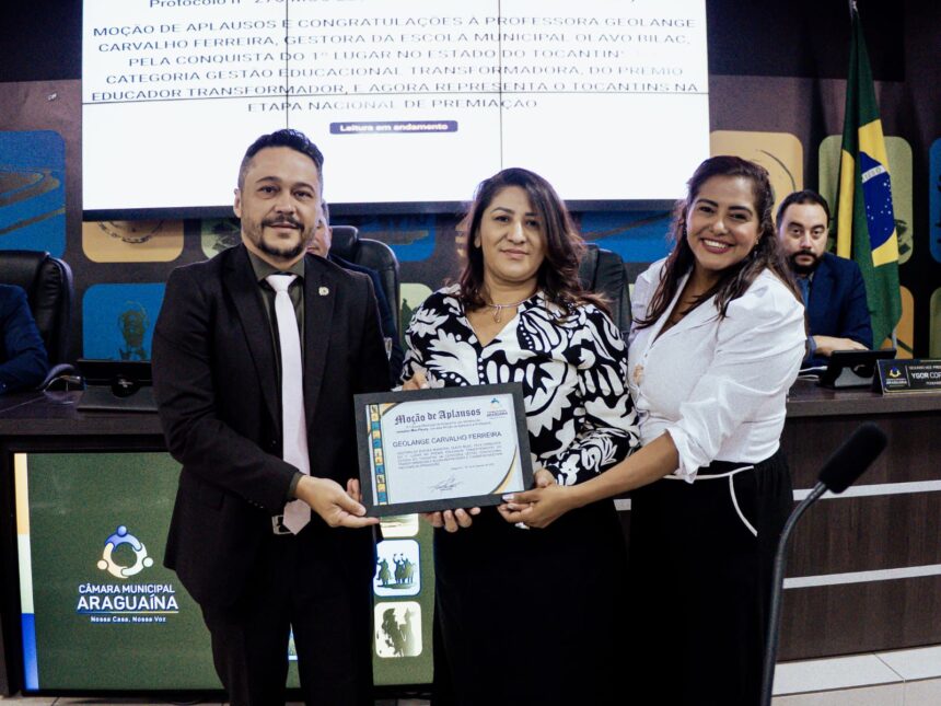 camara-municipal-de-araguaina-homenageia-professora-por-representar-o-tocantins-no-premio-educador-transformador