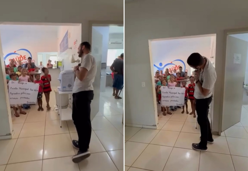 criancas-cantam-e-fazem-cartazes-para-se-despedir-de-medico-em-unidade-de-saude-no-tocantins