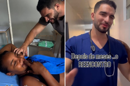 mulher-reencontra-‘medico-bonitao’-apos-de-atendimento-viralizar;-assista