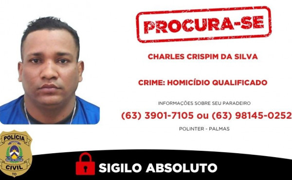 policia-civil-do-tocantins-procura-foragido-por-homicidio-qualificado-em-palmas-–-ssp-to