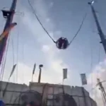 corda-de-atracao-rompe-e-deixa-quatro-pessoas-suspensas-na-espanha;-video