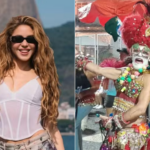 ‘e-uma-deusa-do-pop-latino’:-fa-de-shakira-chega-com-fantasia-‘carnavalesca’-a-copacabana;-veja-imagens