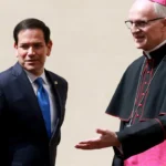 secretario-de-estado-dos-eua-chega-ao-vaticano-para-encontrar-o-papa-leao-14