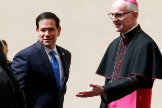 secretario-de-estado-dos-eua-chega-ao-vaticano-para-encontrar-o-papa-leao-14