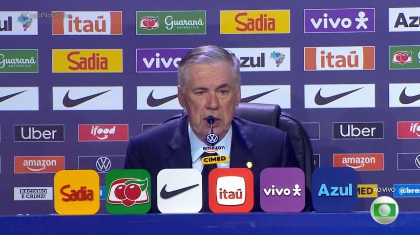 ancelotti-admite-que-diferenca-nas-atuacoes-de-cada-tempo-criaram-duvida-sobre-esquema-tatico-da-selecao
