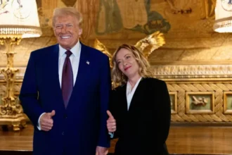 trump-diz-que-meloni-“implorou”-por-foto-para-“melhorar-a-popularidade”