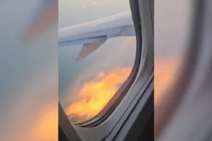 motor-de-aviao-pega-fogo-no-ar-apos-choque-com-passaro;-video