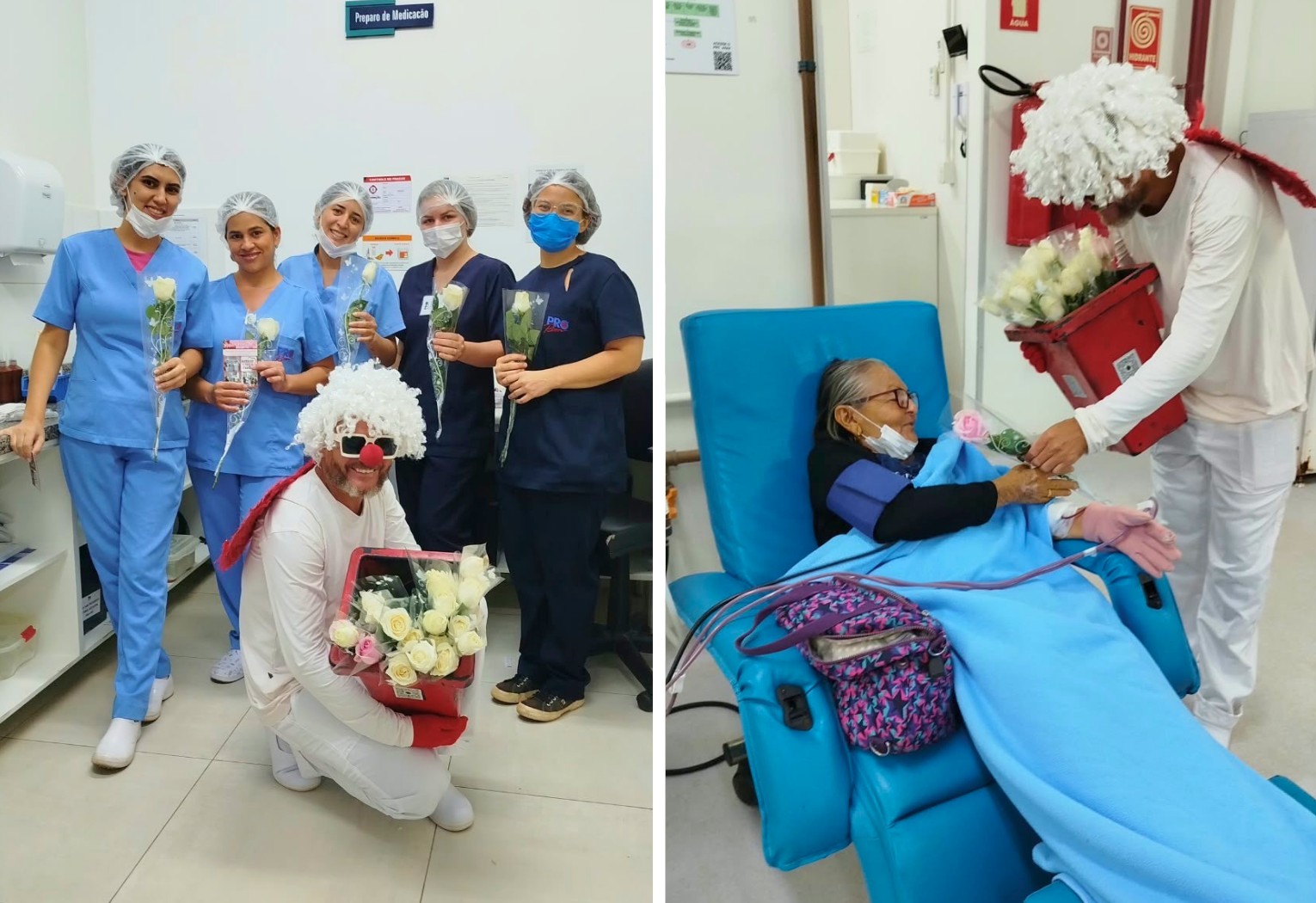 artista-de-rua-entrega-60-rosas-a-pacientes-de-clinica-em-palmas-e-diz:-‘uma-flor-pode-iluminar-o-dia’