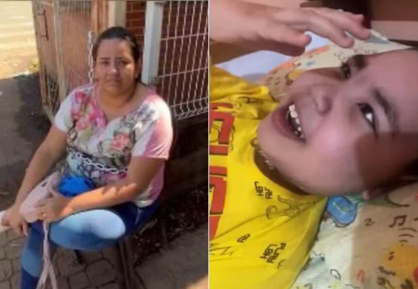 mae-que-se-acorrentou-em-hospital-do-to-aguarda-transferencia-do-filho,-que-precisa-passar-por-cirurgia-no-coracao