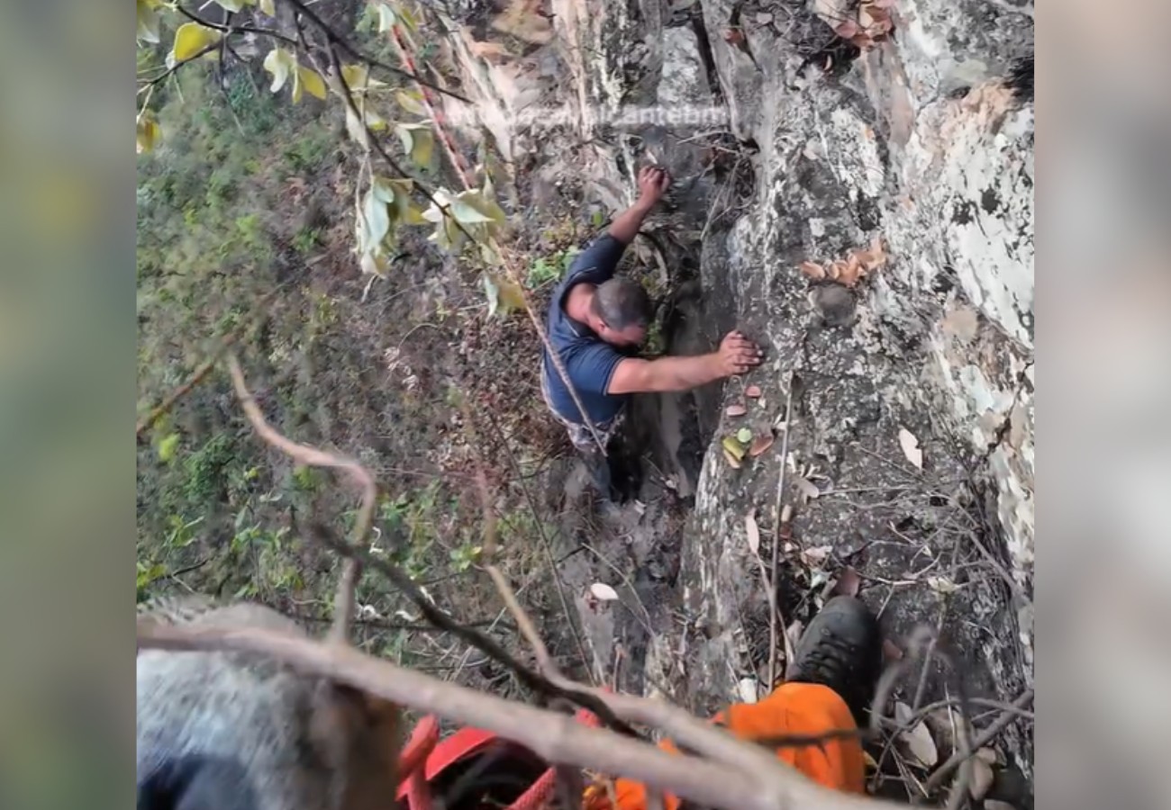 ‘estou-aqui-para-contar-a-historia’,-diz-turista-que-ficou-preso-em-penhasco-por-cerca-de-16-horas-no-to